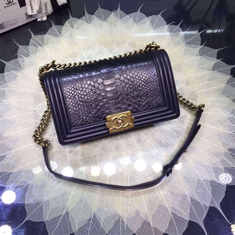 chanel boy python replica|chanel bag for sale.